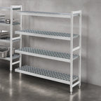 Thumbnail image #3 for Fermod Fermostock 4R47C66-E 4-Tier Polymer Shelving Unit Add-On, 66"H x 47"W x 22"D, Anodized Aluminum, 1 Upright