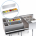 Thumbnail image #4 for Krowne Royal Series 60-Inch Single Zero-Step Beverage Speed Station with Ice Bin, Dump Sink, Glass Rinser and Speedrail
