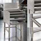 Thumbnail image #3 for Eagle Group Spec-Bar LD24-24 Free-Standing 4-Step Liquor Bottle Display Unit, 24-Inch Wide, 304 Stainless Steel, No Speed Rail