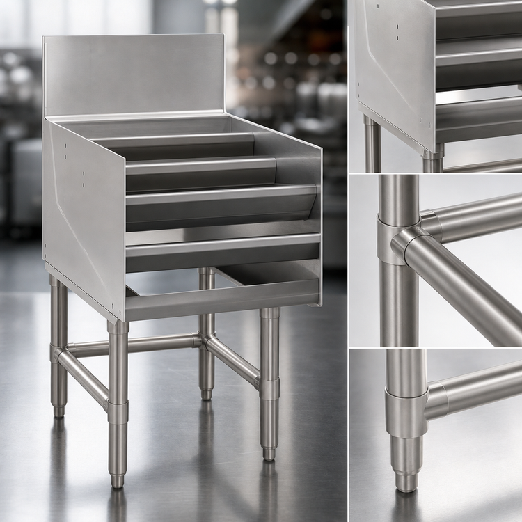 Product image #3 for Spec-Bar 24-Inch Wide Free-Standing 4-Step Liquor Bottle Display Unit, No Speed Rail
