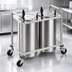 Thumbnail image #3 for Atlas Metal MOPD3-12 Mobile Open Frame Unheated 3-Stack Plate Dispenser for 12 Inch Dishes