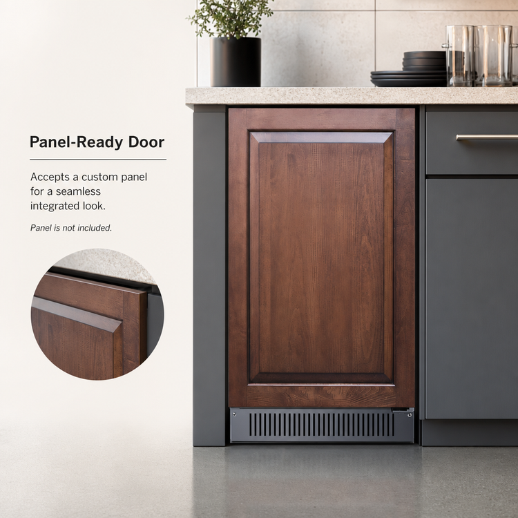 Product image #3 for Summit Commercial 18-Inch Panel-Ready Undercounter Clear Ice Maker with Stainless Steel Cabinet