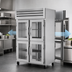 Thumbnail image #3 for True SPEC SERIES Two-Section Pass-Thru Refrigerator with 4 Glass Front Half Doors and 2 Stainless Rear Doors
