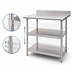 Thumbnail image #3 for 24 x 24-Inch Adjustable Stainless Steel Work Table Undershelf for Uni-Lok Hat Channel Frame Tables