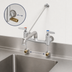 Thumbnail image #3 for T&S Brass Service Sink Faucet with Adjustable 8-Inch Centers, 9-Inch Bucket Hook Spout, Wall Brace, and Built-In Stops