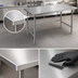 Thumbnail image #3 for Advance Tabco TVLG-489 108-Inch x 48-Inch Open Base Work Table with 14-Gauge 304 Stainless Steel Top