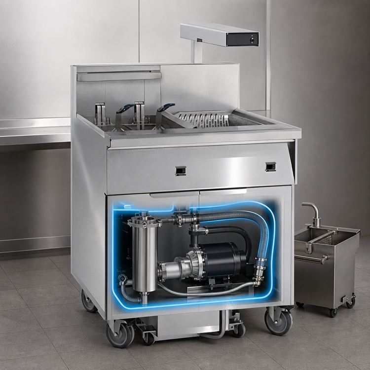Product image #3 for Imperial 75 lb. Electric Floor Fryer with Built-In Filter System and Dump Station