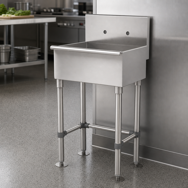 Product image #3 for Advance Tabco Multiwash Freestanding Hand Wash Sink, 23-Inch Wide, 16 x 8-Inch Bowl, 304 Stainless Steel