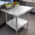 Thumbnail image #3 for Sapphire 30 Inch x 30 Inch Stainless Steel Corner Work Table with Undershelf