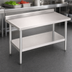 Thumbnail image #3 for John Boos Stallion Economy Corner Stainless Steel Work Table, 30 x 24 Inches, 18 Gauge Top, 5 Inch Backsplash