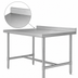 Thumbnail image #3 for 60-Inch x 24-Inch Stainless Steel Open Base Work Table with 2-Inch Rear Up-Turn