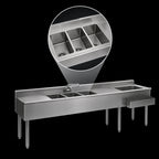 Thumbnail image #3 for Eagle Group 1800 Series BC9C-18L 108-Inch Stainless Steel Underbar Combination Unit with 3 Sinks, Ice Bin, and Dual Drainboards
