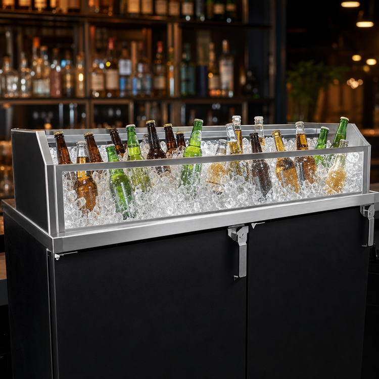 Product image #3 for Glastender 72-Inch Back Bar Glass Ice Display Unit
