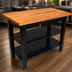 Thumbnail image #4 for John Boos Appalachian Red Oak Country Work Table with Slatted Undershelf, 36 x 25 Inches, 1-1/2 Inch Thick Top