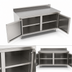 Thumbnail image #3 for John Boos Enclosed Stainless Steel Work Table with Cabinet Base, 5-Inch Backsplash, 84 x 24 Inches