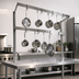 Thumbnail image #3 for John Boos PRD4A Table-Mounted Double-Bar Stainless Steel Pot Rack with 18 Double Hooks