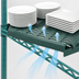 Thumbnail image #3 for Eagle QuadPLUS Louvered Polymer Shelf Mat with Wire Quad-Adjust Frame, 42 x 18 Inches, Green
