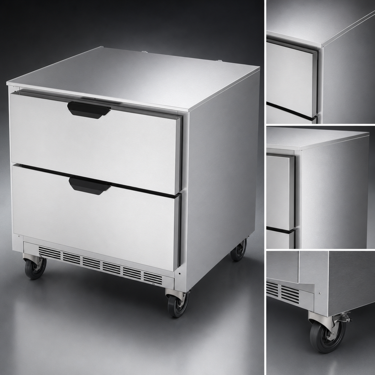 Product image #3 for Beverage-Air 32-Inch One-Section Undercounter Drawer Freezer, 7.2 Cu. Ft.