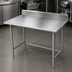 Thumbnail image #3 for Advance Tabco Special Value 60-Inch x 24-Inch 16 Gauge 430 Stainless Steel Open Base Work Table with 5-Inch Backsplash