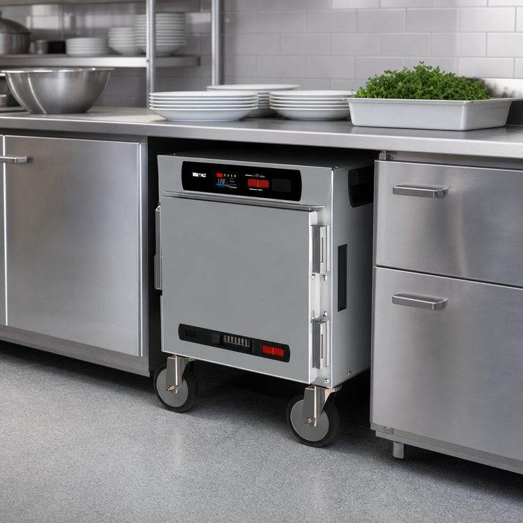 Product image #4 for Metro HotBlox™ Narrow 4-Pan Undercounter Insulated Holding Cabinet, 2.4-Inch Digital Touchscreen, Solid Door