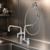 Thumbnail image #3 for T&S Brass B-0175-05 Deck-Mount Pre-Rinse Add-On Faucet with 8-Inch Swing Nozzle, Hose, and Angled Spray Valve