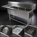Thumbnail image #3 for John Boos Pro-Bowl 3-Compartment Sink with Left Drainboard, 18