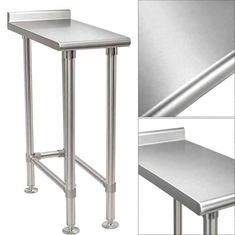 Product image #3 for Eagle Deluxe Series 18-Inch x 30-Inch Stainless Steel Filler Table with Rear Upturn