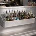 Thumbnail image #3 for Advance Tabco Underbar Basics™ DT-4 Double-Tier Standard Duty Stainless Steel Speed Rail, 48 Inch, Keyhole Mount, 24-26 Bottle Capacity