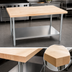 Thumbnail image #3 for BK Resources 72 Inch x 30 Inch Hard Maple Flat Top Work Table with Galvanized Undershelf