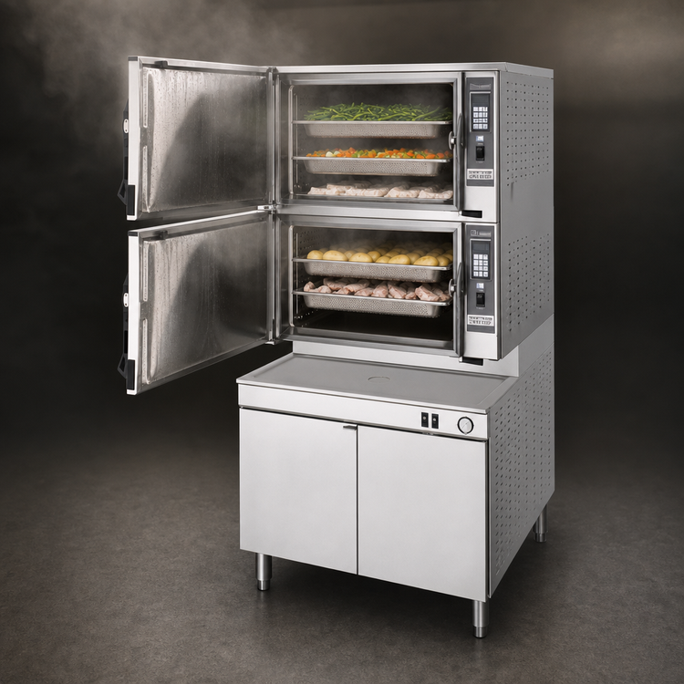 Product image #3 for Cleveland Classic ConvectionPro XVI Two-Compartment Electric Convection Steamer, 36-Inch Cabinet Base, 48 kW
