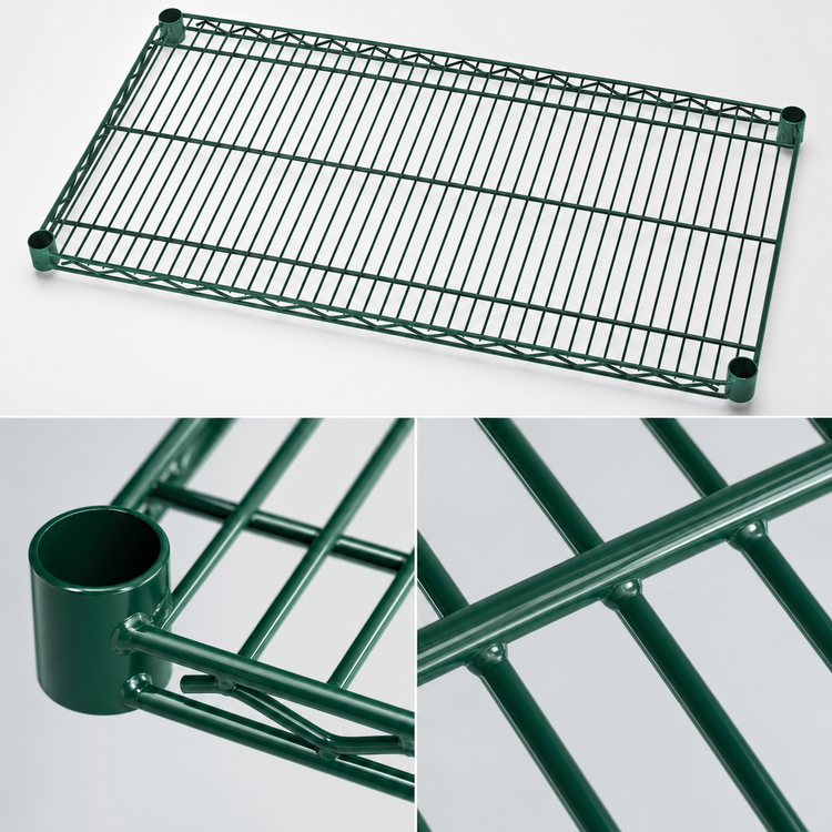 Product image #3 for Quantum 48-Inch W x 36-Inch D ProForm Green Epoxy Antimicrobial Wire Shelf