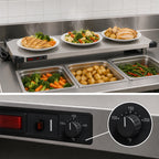 Thumbnail image #4 for Metro Super Erecta® Hot HS1442 42-Inch x 14-Inch Countertop Heated Warming Shelf, Adjustable Thermostat to 200°F, 304 Stainless Steel