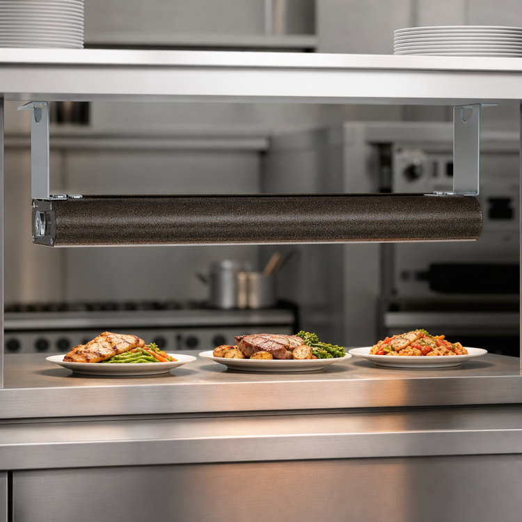 Product image #3 for Vollrath 24-Inch Low Profile Unlighted Strip Heat Lamp with Remote Toggle Switch, Aluminum Housing, 120V