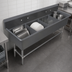 Thumbnail image #3 for John Boos Pro-Bowl 4-Compartment Stainless Steel Floor Model Sink with Legs, 125-1/8 Inch Wide x 29-1/2 Inch Deep