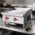 Thumbnail image #3 for Omcan USA 24-Inch Countertop Natural Gas Griddle, 60,000 BTU, Manual Controls, Stainless Steel