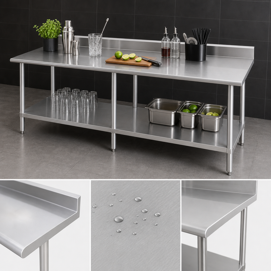 Reinforced 18/400 Stainless Steel Top