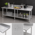 Thumbnail image #3 for 108 Inch x 24 Inch Stainless Steel Underbar Cocktail Station Work Table with 5 Inch Backsplash and Adjustable Undershelf