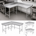 Thumbnail image #3 for Advance Tabco KTMS-245 L-Shaped Corner Stainless Steel Work Table, 60 x 60 in, 24 in Deep, 14-Gauge 304 Top