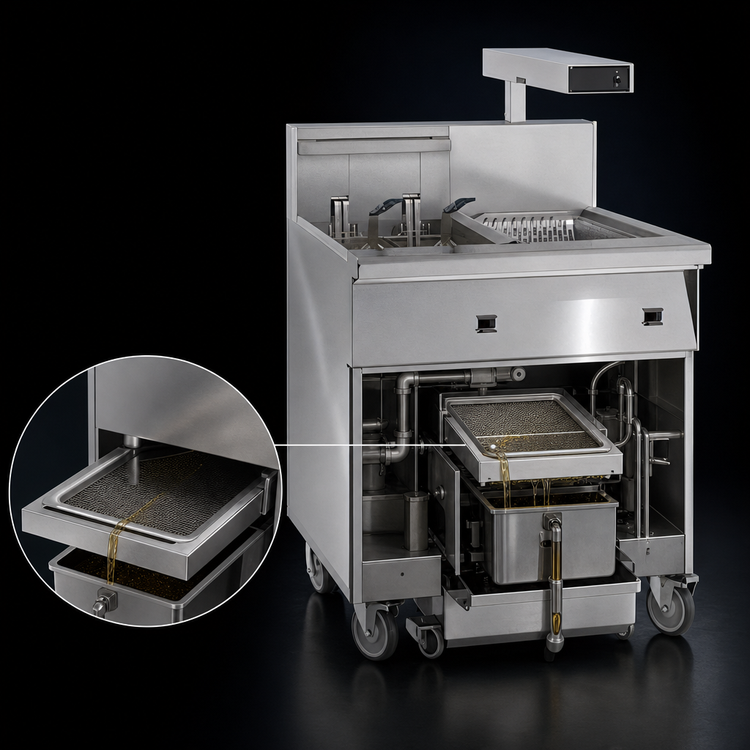 Product image #3 for Imperial Electric Floor Fryer with Built-In Filter System, Dump Station, and 50 lb. Capacity