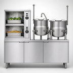 Thumbnail image #3 for Crown SCX-2-6-6 Two-Compartment Convection Steamer with Two 6-Gallon Kettles