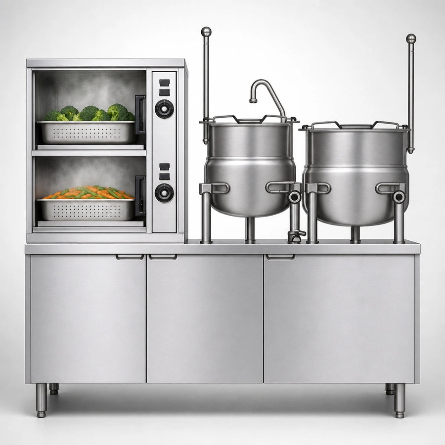 Two Steaming Compartments