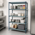 Thumbnail image #3 for Quantum 4-Tier Stationary Wire Plastic Mat Shelving Unit, 42 x 14 x 74 Inches