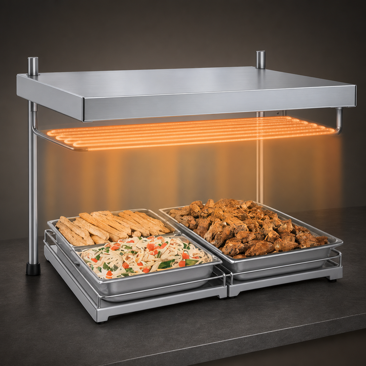 Product image #3 for Hatco Glo-Ray Freestanding Heated Shelf, 18 Inch W x 17-1/2 Inch D, Stainless Steel Top