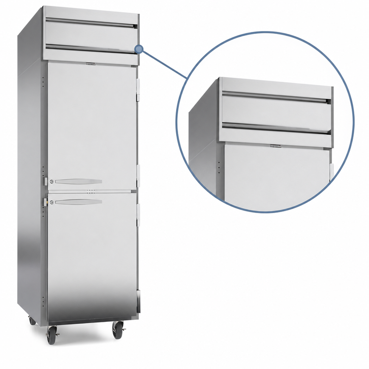 Product image #3 for Beverage-Air Horizon Series Top-Mount Reach-In Freezer, 1 Section, 21.06 Cu. Ft., 2 Half Solid Doors