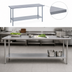 Thumbnail image #3 for Duke Flat-Top Stainless Steel Work Table with Undershelf and Posts, 144-Inch x 24-Inch x 36-Inch