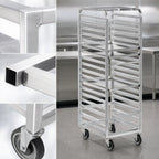 Thumbnail image #3 for Channel Manufacturing 401A Aluminum End-Load Bun Pan Rack, 20 Full-Size Pan Capacity, 3-Inch Spacing, 5-Inch Swivel Casters