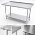 Thumbnail image #3 for Advance Tabco Special Value Series 60-Inch x 24-Inch Stainless Steel Work Table with 1-1/2-Inch Rear Splash and Adjustable Undershelf