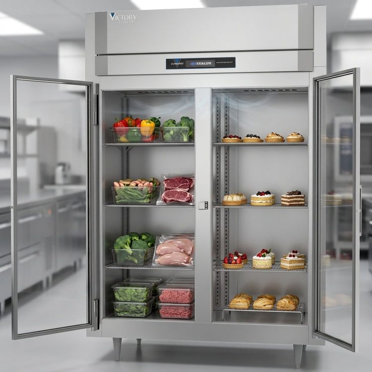 Product image #3 for Victory UltraSpec FS-2D-S1-EW-G-HC Two-Section Extra Wide Glass Door Reach-In Freezer