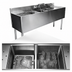 Thumbnail image #3 for CHOICE 36-Inch Two-Compartment Underbar Sink Unit with Right Drainboard