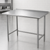 Thumbnail image #3 for 60-Inch x 24-Inch 16-Gauge Stainless Steel Open Base Work Table with 1-1/2-Inch Rear Up-Turn